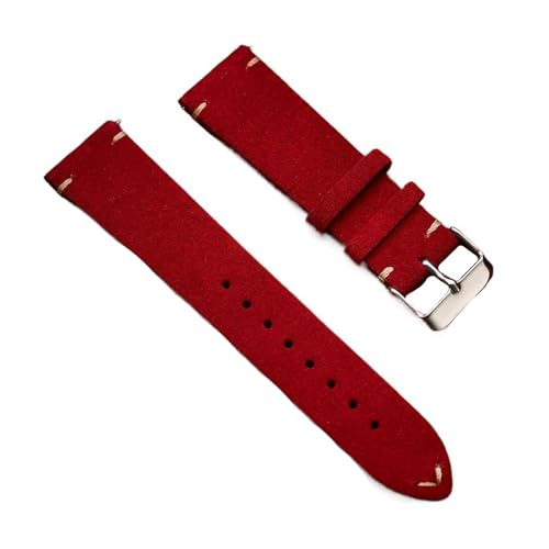 Eoyajsze Lederarmband für Uhren 14mm-22mm, Farbe 11-Roségold, 19mm von Eoyajsze