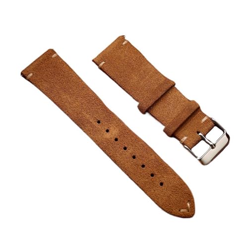 Eoyajsze Lederarmband für Uhren 14mm-22mm, Farbe 3-Silber, 18mm von Eoyajsze