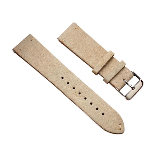 Eoyajsze Lederarmband für Uhren 14mm-22mm, Farbe 5-Silber, 19mm von Eoyajsze