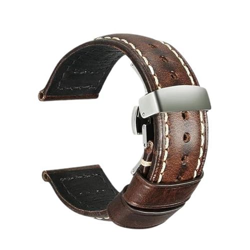 Eoyajsze Lederarmband für Uhren 18mm-26mm, Farbe 1, 20mm von Eoyajsze