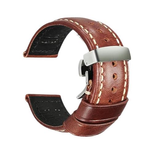 Eoyajsze Lederarmband für Uhren 18mm-26mm, Farbe 11, 21mm Eoyajsze Lederarmband für Uhren 18mm-26mm, Farbe 11, 21mm von Eoyajsze