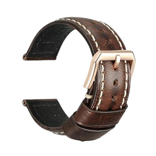 Eoyajsze Lederarmband für Uhren 18mm-26mm, Farbe 4, 24mm von Eoyajsze