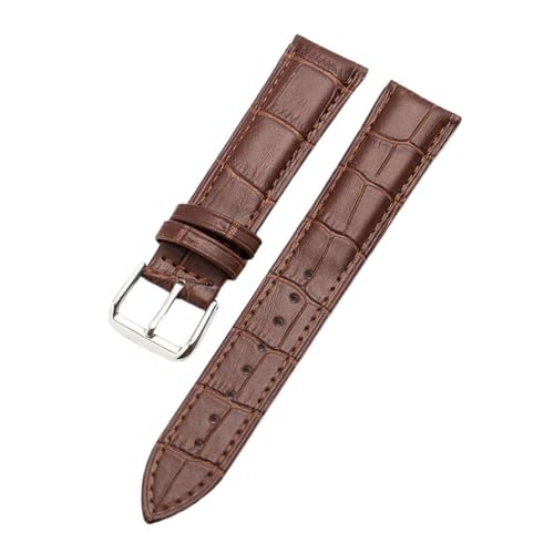 Eoyajsze Lederuhrenarmband mit Dornschließe, Dunkelbraun, 17mm Eoyajsze Lederuhrenarmband mit Dornschließe, Dunkelbraun, 17mm von Eoyajsze