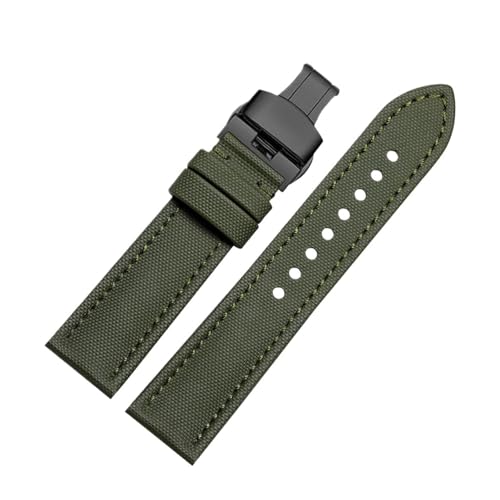 Eoyajsze Nylon Uhrenarmband 18mm-24mm, Farbe 24, 22mm von Eoyajsze