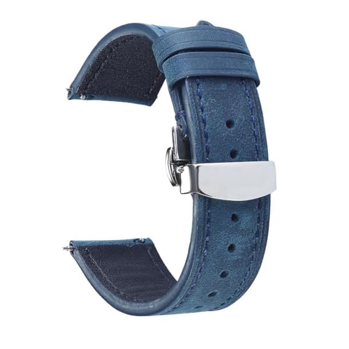Eoyajsze Schnellverschluss-Lederarmband 18mm - 24mm, Blau-b, 19mm Eoyajsze Schnellverschluss-Lederarmband 18mm - 24mm, Blau-b, 19mm von Eoyajsze