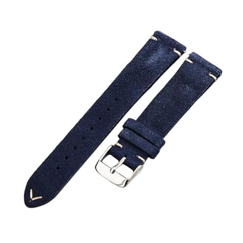 Eoyajsze Schnellverschluss-Uhrenarmband aus echtem Leder 14mm - 22mm, Dunkelblau, 21mm Eoyajsze Schnellverschluss-Uhrenarmband aus echtem Leder 14mm - 22mm, Dunkelblau, 21mm von Eoyajsze