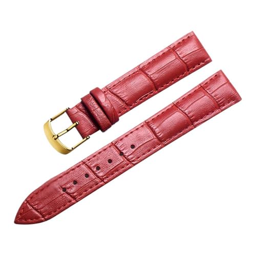 Eoyajsze Uhrenarmbänder aus echtem Leder, 8mm – 24mm, Rot-golden, 10mm Eoyajsze Uhrenarmbänder aus echtem Leder, 8mm – 24mm, Rot-golden, 10mm von Eoyajsze