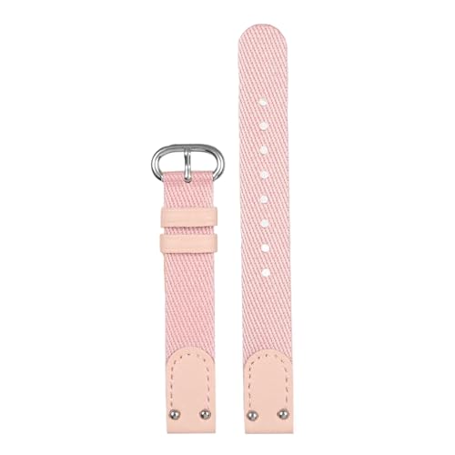 Eoyajsze Uhrenarmband aus Nylon und Canvas, Rosa, 12mm von Eoyajsze