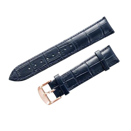 Eoyajsze Uhrenarmband aus echtem Leder, 12–24mm, Blau-Roségold, 23mm Eoyajsze Uhrenarmband aus echtem Leder, 12–24mm, Blau-Roségold, 23mm von Eoyajsze