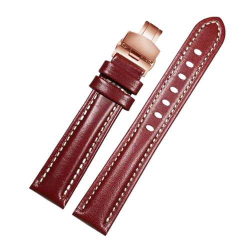 Eoyajsze Uhrenarmband aus echtem Leder, 18mm/20mm/22mm, Farbe 23, 20mm Eoyajsze Uhrenarmband aus echtem Leder, 18mm/20mm/22mm, Farbe 23, 20mm von Eoyajsze