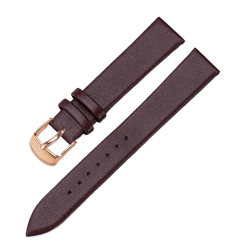 Eoyajsze Uhrenarmband aus echtem Leder, Braun-Roségold, 18mm Eoyajsze Uhrenarmband aus echtem Leder, Braun-Roségold, 18mm von Eoyajsze