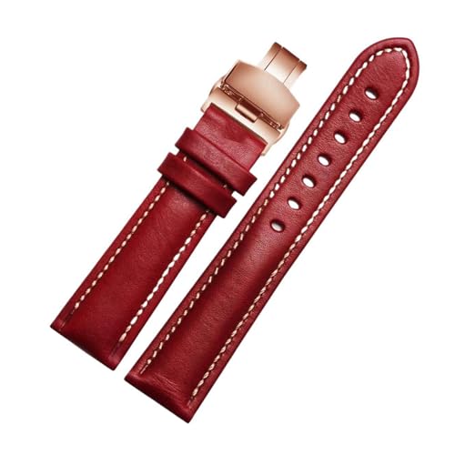 Eoyajsze Uhrenarmband aus echtem Leder, Farbe 21, 18mm von Eoyajsze