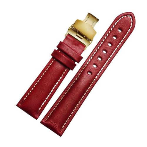 Eoyajsze Uhrenarmband aus echtem Leder, Farbe 22, 20mm von Eoyajsze