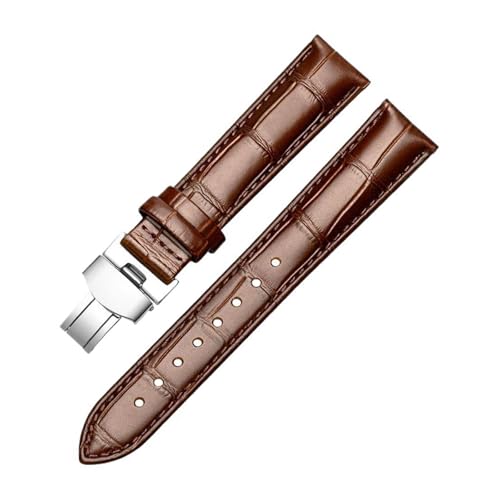 Eoyajsze Uhrenarmband aus echtem Leder mit Butterfly-Verschluss, Farbe 14, 21mm Eoyajsze Uhrenarmband aus echtem Leder mit Butterfly-Verschluss, Farbe 14, 21mm von Eoyajsze