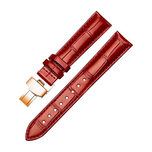 Eoyajsze Uhrenarmband aus echtem Leder mit Butterfly-Verschluss, Farbe 21, 15mm Eoyajsze Uhrenarmband aus echtem Leder mit Butterfly-Verschluss, Farbe 21, 15mm von Eoyajsze