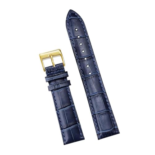 Eoyajsze Uhrenarmband aus echtem Leder mit Dornschließe, Dunkelblau-Gold, 24mm Eoyajsze Uhrenarmband aus echtem Leder mit Dornschließe, Dunkelblau-Gold, 24mm von Eoyajsze