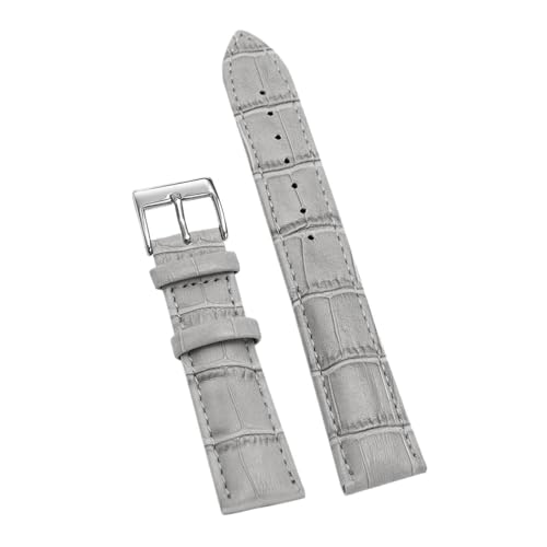 Eoyajsze Uhrenarmband aus echtem Leder mit Dornschließe, Grau-Silber, 16mm Eoyajsze Uhrenarmband aus echtem Leder mit Dornschließe, Grau-Silber, 16mm von Eoyajsze