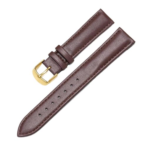 Eoyajsze Uhrenarmband aus echtem Leder mit Schnalle, Braun-Gold, 16mm Eoyajsze Uhrenarmband aus echtem Leder mit Schnalle, Braun-Gold, 16mm von Eoyajsze