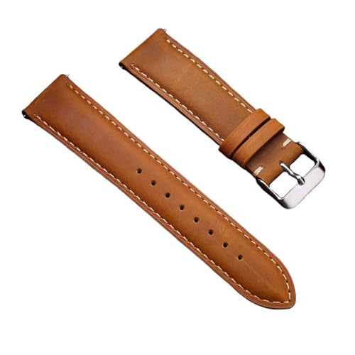 Eoyajsze Uhrenarmband aus echtem Leder mit Schnellverschluss, 14–24mm, Hellbraun, 24mm Eoyajsze Uhrenarmband aus echtem Leder mit Schnellverschluss, 14–24mm, Hellbraun, 24mm von Eoyajsze
