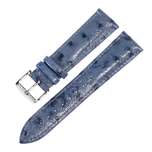 Eoyajsze Uhrenarmband aus echtem Straußenleder mit Butterfly-Verschluss, 12–24mm, Hellblau-p, 14mm Eoyajsze Uhrenarmband aus echtem Straußenleder mit Butterfly-Verschluss, 12–24mm, Hellblau-p, 14mm von Eoyajsze