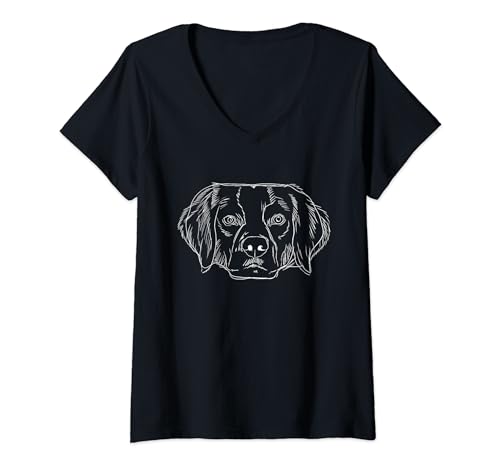 Damen Hund Epagneul Bretonisch T-Shirt mit V-Ausschnitt von Epagneul Breton Gifts