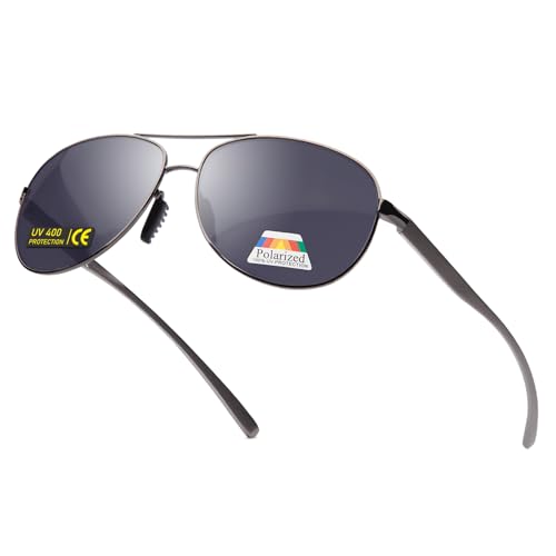 Epavouos Polarisierte Sonnenbrille Ultraleichtes Metallmaterial UV400 Pilotenbrillen-Stil Epavouos Polarisierte Sonnenbrille Ultraleichtes Metallmaterial UV400 Pilotenbrillen-Stil von Epavouos