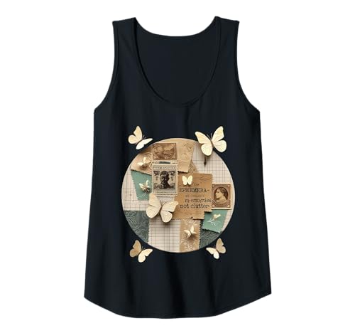 Damen Team Ephemera Ledger-Quadrant Collagenabzeichen Tank Top Damen Team Ephemera Ledger-Quadrant Collagenabzeichen Tank Top von Ephemera Craft Co
