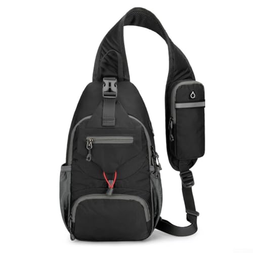 EpheyFIF Leichte Umhängetasche für Reisen und Outdoor, reflektierende Sicherheitsmerkmale und bequemer Tragekomfort, Schwarz EpheyFIF Leichte Umhängetasche für Reisen und Outdoor, reflektierende Sicherheitsmerkmale und bequemer Tragekomfort, Schwarz von EpheyFIF