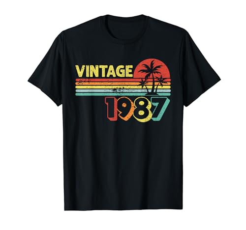 37 Years Old Gifts Vintage 1987 Birthday Gifts For Men Women T-Shirt von Epic Birthday Gifts BoredMink