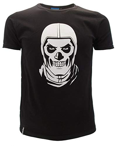 Epic Games, Fortnite-T-Shirt, Originalprodukt, Skull Trooper, schwarz, für Jungen Schwarz Schwarz 7-8 Jahre von Fortnite