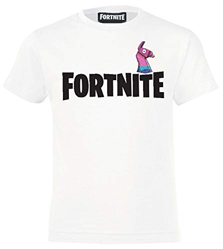 FORTNITE Logo T-Shirt Jungen + Mädchen Jugendliche 13 14 15 16 Jahre Weiß GR.164 von Epic Games