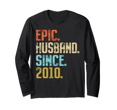 11. Hochzeitstag für ihn, epischer Ehemann seit 2010 Langarmshirt von Epic Husband Since 2010 11 Year Anniversary Him