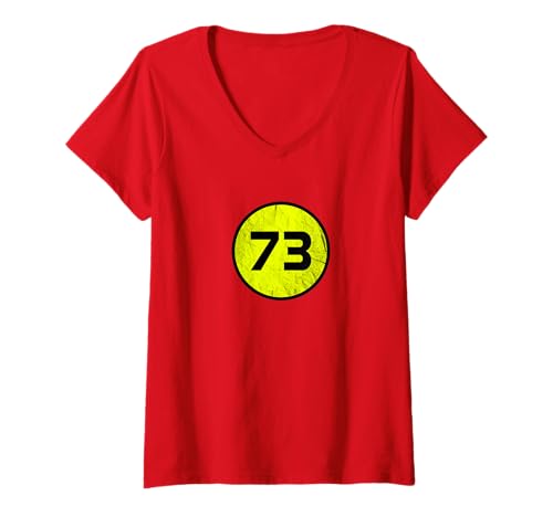 Damen Zahl 73 T-Shirt mit V-Ausschnitt Damen Zahl 73 T-Shirt mit V-Ausschnitt von Epic Number Designs