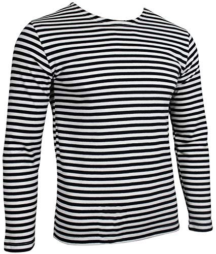 Russische Marine Langarmshirt - schwarze Streifen (48 inch - XXX-Large, Schwarz) von Epic Militaria