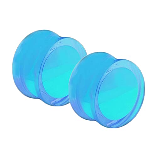 2 STK Ohr Tunnel Plug 2G, Leuchten im Dunkeln Flexible Dünne Expander Stretchers Ohrringe aus Acryl, Ohrringe Leuchtend für Frauen Männer Piercing Schmuck von Epinki