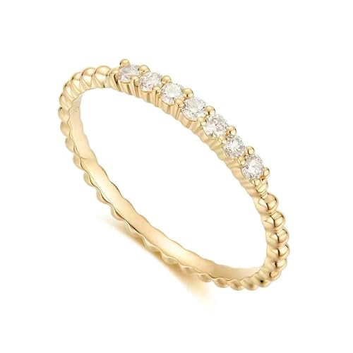 Epinki 18K Au750 Gold Ring, Klassiker Bohrer Stein Eheringe mit Moissanit Ovalschliff, Gelbgold 750 Trauringe Antragsring Damen Echte Goldschmuck, Individuelle Größen von Epinki