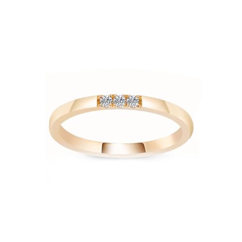 Epinki 18K Au750 Weißgold Ring, Klassiker 3 Stein Eheringe mit Moissanit Ovalschliff, Gold 750 Pärchen Ringe Partnerringe Damen Echtgold Schmuck, Individuelle Größen von Epinki