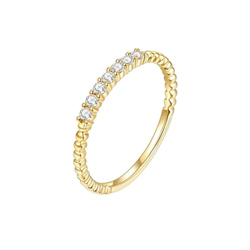 Epinki 18K Gold 750 Ring, Klassiker Partnerringe mit Diamant Ovalschliff, Gelbgold Au750 Hochzeitsring Diamantring Freundschaftsringe Damen Echt Gold, Individuelle Größen von Epinki