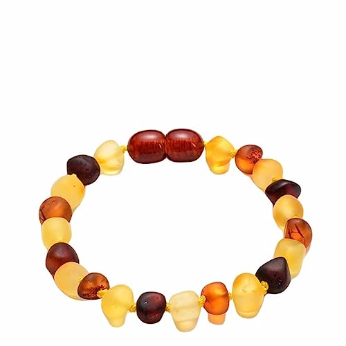 Epinki Bernstein Armbänder für Damen & Herren, 8mm Echten Natursteinen Stretch Armreif, Tolles Geschenk für Frauen, 15CM (Bunt) von Epinki