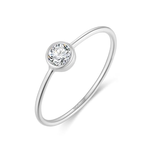 Epinki Damen Ohrringe 925er Silber, Geburtsstein Mai Sterling Silber Ohrringe Stecker mit Zirkonia Grün, Ohrstecker Damen Klein Sterlingsilber für Frauen, Silber von Epinki