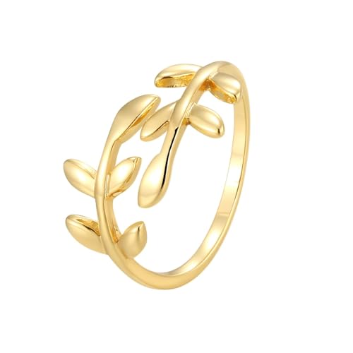 Epinki Echt Schmuck Hochzeitsband 750 Gelbgold, Zweigstelle Hochzeitsring, 18K Gold Verlobungsring, Gr.62 (19.7) von Epinki