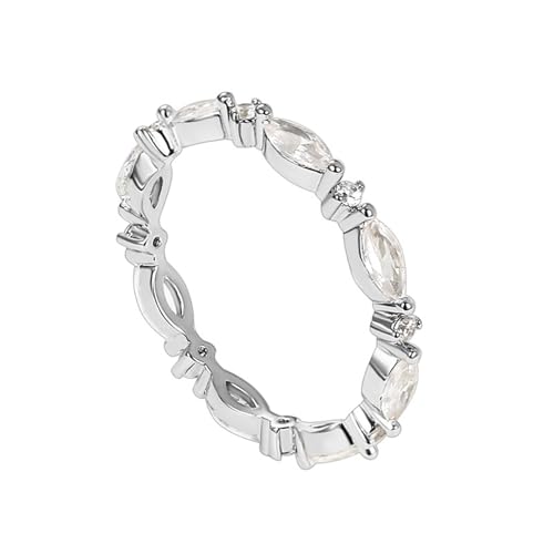 Epinki Eheringe 14 Karat Gold Au585, Memoirering Ewigkeitsring Pärchen Ringe mit Moissanit Weiß Marquiseschliff, 14K Gelbgold Solitärring Echt Gold Schmuck, Gr.49 (15.6) von Epinki