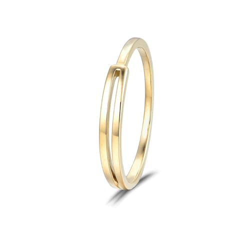 Epinki Gelbgold Au750 18K Ring, Klassiker Verlobungsring Ovalschliff, 750 Gold Freundschaftsringe Trauringe Damen Echt Goldschmuck, Individuelle Größen von Epinki