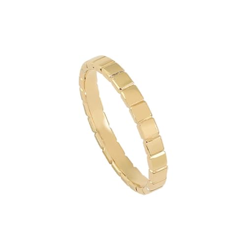 Epinki Gold 18K Ring, Gitter Pärchen Ringe mit Moissanit, Au 750 Verlobungsring Partnerringe Damen Echte Goldschmuck, Individuelle Größen von Epinki