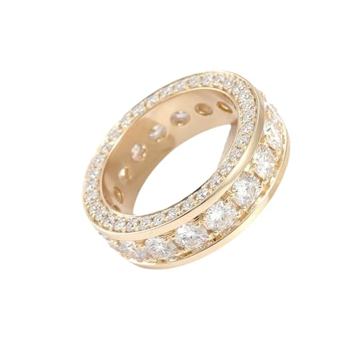 Epinki Gold 585 Ring, Klassiker Bohrer Stein Hochzeitsring mit Moissanit Ovalschliff, 14K Gold Pärchen Ringe Eheringe Herren Echte Goldschmuck, Individuelle Größen von Epinki