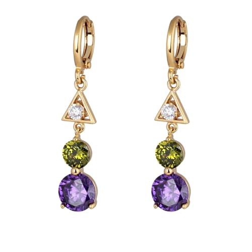 Epinki Gold Au375 Ohrstecker Damen Vintage Echt, Klassiker Ohrhänger mit Amethyst Lila, 9K Gold Moissanit Ohrstecker Epinki Gold Au375 Ohrstecker Damen Vintage Echt, Klassiker Ohrhänger mit Amethyst Lila, 9K Gold Moissanit Ohrstecker von Epinki
