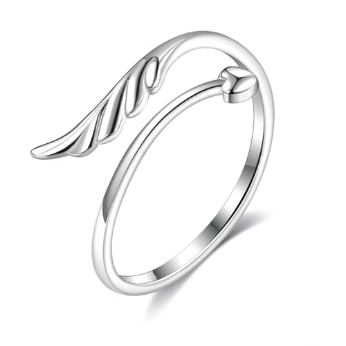 Epinki Schmuck 925 Sterlingsilber Ring Verlobung Damen, Flügel Form Versprechensringe, Ringe Damen Silber 925 - Silber von Epinki