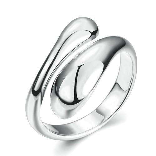 Epinki Schmuck Ring Verlobung Damen, Klassiker Form Ehering Frau, Silber Ring von Epinki