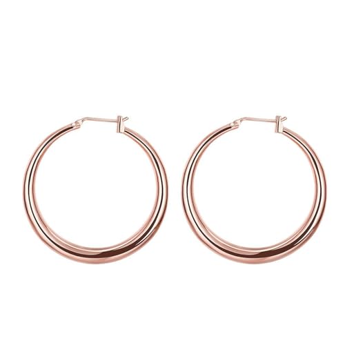 Epinki Schmuck Schmuck Damen Ohrringe, Creole Groß 35MM Anhänger Ohrringe, Rose Gold Hoop Creole von Epinki