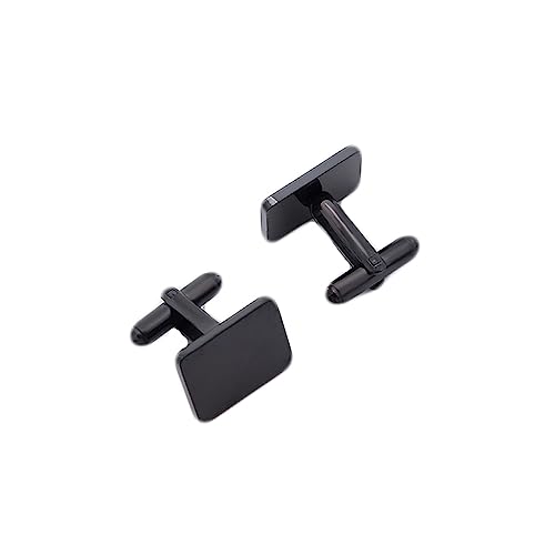 Epinki Titan Manschettenknöpfe Hemd Herren, Rechteck Manschettenknöpfe Herren Hochzeit, Manschettenknöpfe Schwarz für Unternehmen von Epinki